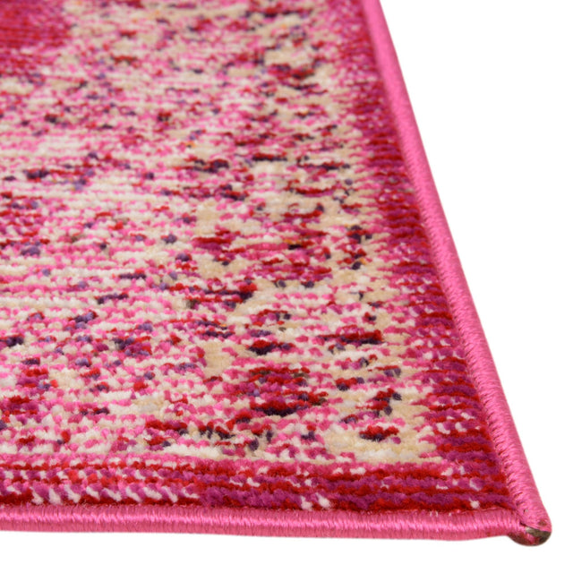 Pink 4' 1 x 6' 1 Charm Rectangle Area Rug 100% Polypropylene With Jute Backing Traditional Vintage Distressed Look Carpet for Living Rooms Dining Office Space for Sale at Rug Engine