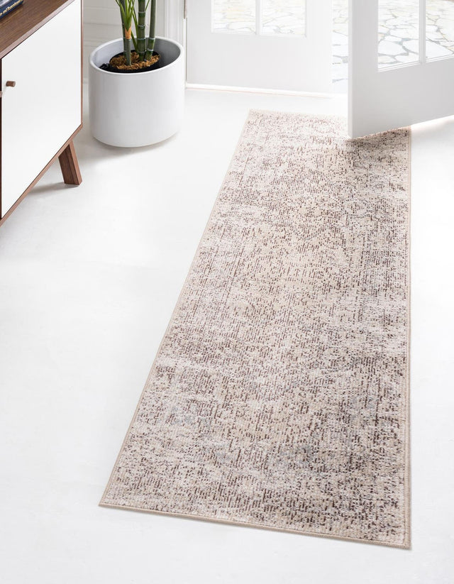 Light Gray 2' 2 x 6' 1 Charm Runner Area Rug 100% Polypropylene With Jute Backing Traditional Vintage Distressed Look Carpet for Living Rooms Dining Office Space for Sale at Rug Engine
