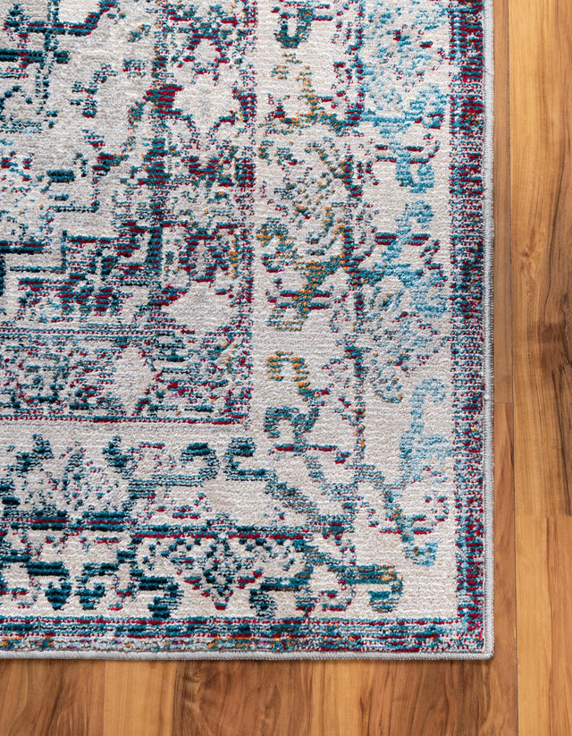Gray 2' 2 x 6' 1 Charm Runner Area Rug 100% Polypropylene With Jute Backing Traditional Vintage Distressed Look Carpet for Living Rooms Dining Office Space for Sale at Rug Engine
