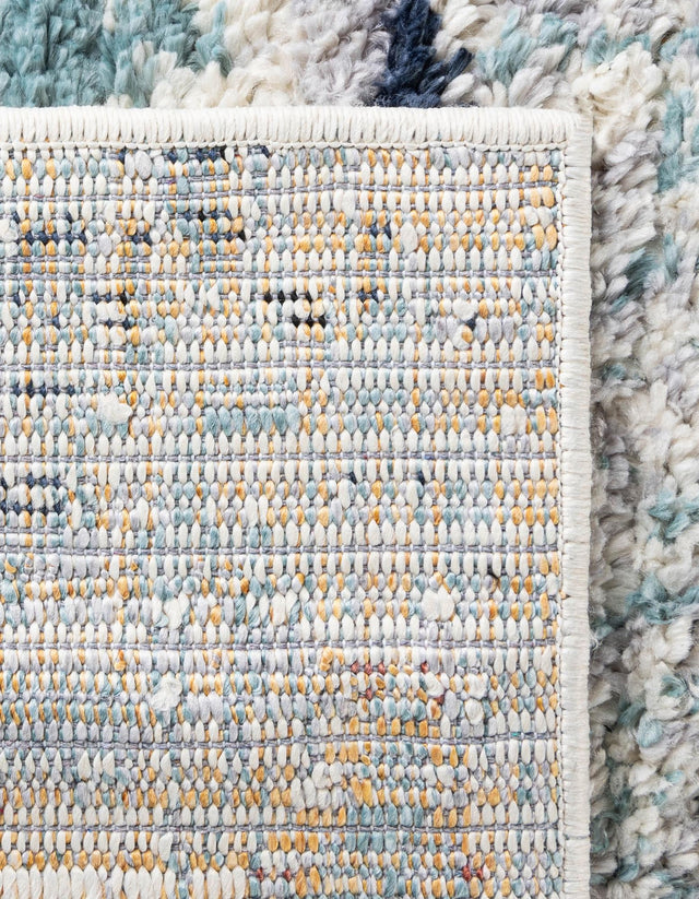 Light Blue 8' x 10' Morocco Rectangle Area Rug 100% Polyester Traditional Classic Carpet for Moroccan Inspired Interior Design Home Decor for Sale at Rug Engine