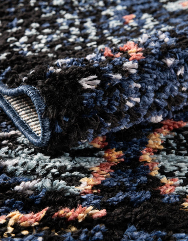 Navy Blue 2' 7 x 10' Morocco Runner Area Rug 100% Polyester Traditional Classic Carpet for Moroccan Inspired Interior Design Home Decor for Sale at Rug Engine