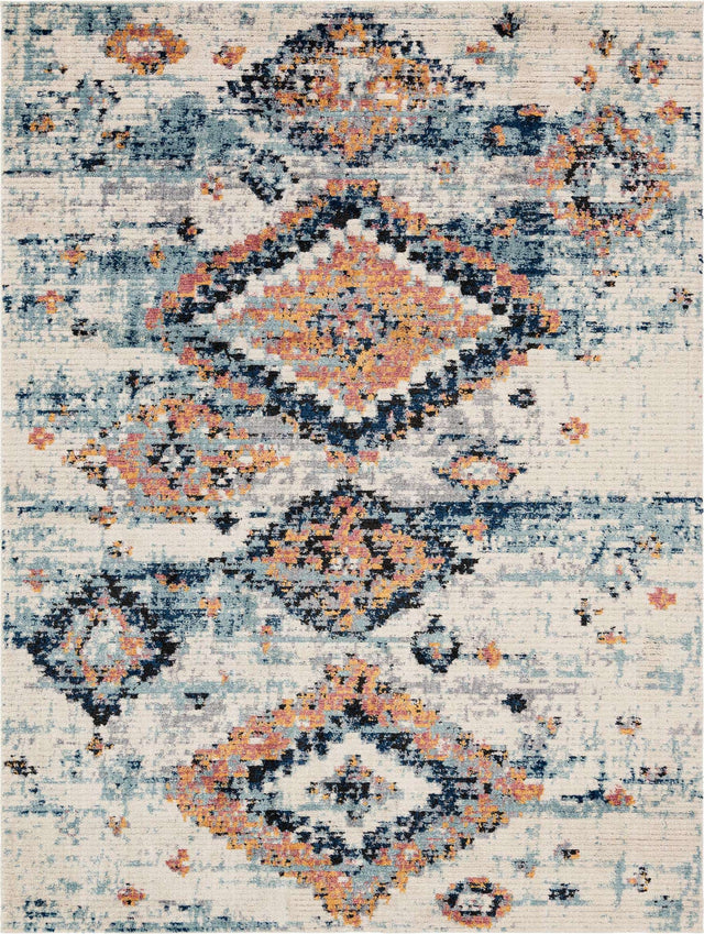 Ivory 9' x 12' 2 Morocco Rectangle Area Rug 100% Polyester Traditional Classic Carpet for Moroccan Inspired Interior Design Home Decor for Sale at Rug Engine
