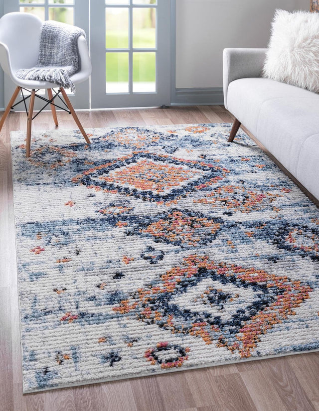 Ivory 9' x 12' 2 Morocco Rectangle Area Rug 100% Polyester Traditional Classic Carpet for Moroccan Inspired Interior Design Home Decor for Sale at Rug Engine