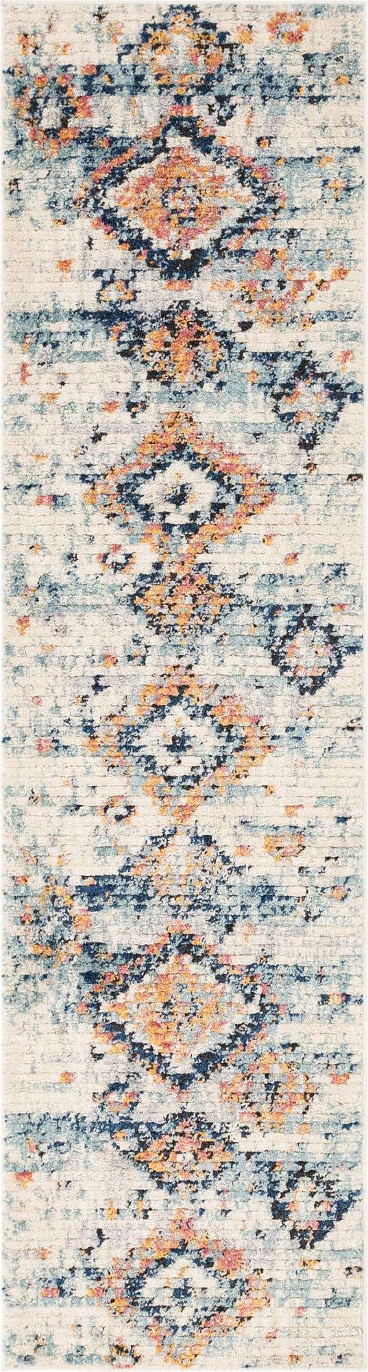 Ivory 2' 7 x 10' Morocco Runner Area Rug 100% Polyester Traditional Classic Carpet for Moroccan Inspired Interior Design Home Decor for Sale at Rug Engine