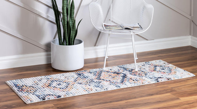 Ivory 2' 7 x 10' Morocco Runner Area Rug 100% Polyester Traditional Classic Carpet for Moroccan Inspired Interior Design Home Decor for Sale at Rug Engine