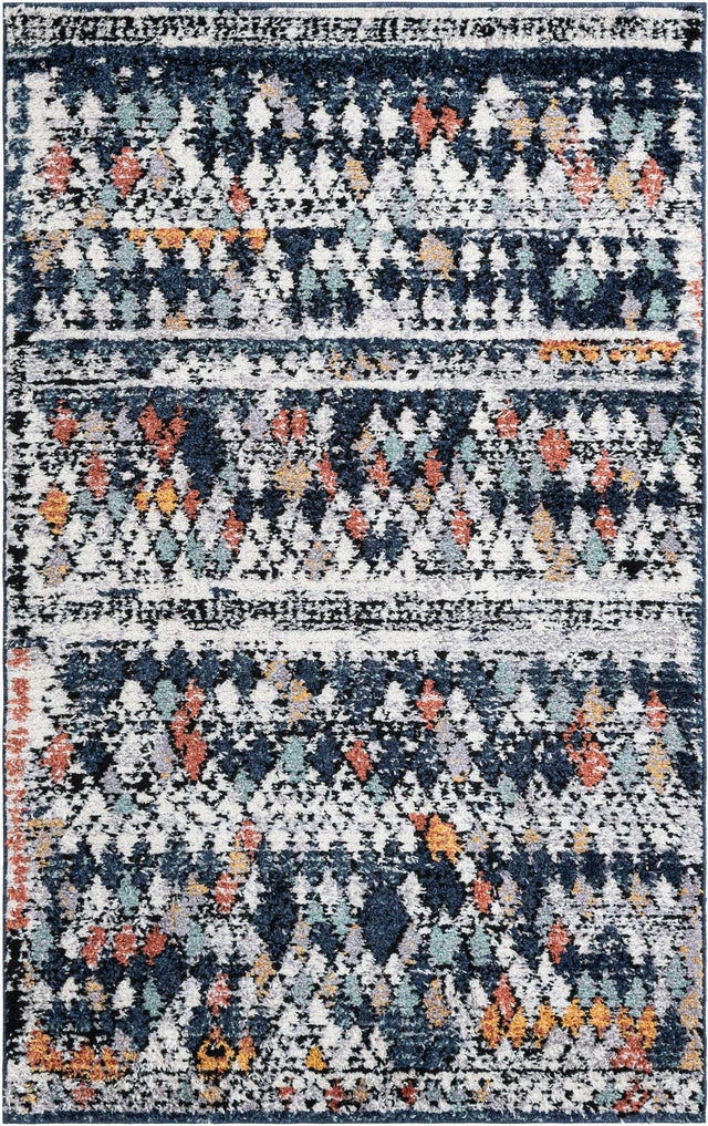 Multicolor 5' 1 x 8' Morocco Rectangle Area Rug 100% Polyester Traditional Classic Carpet for Moroccan Inspired Interior Design Home Decor for Sale at Rug Engine