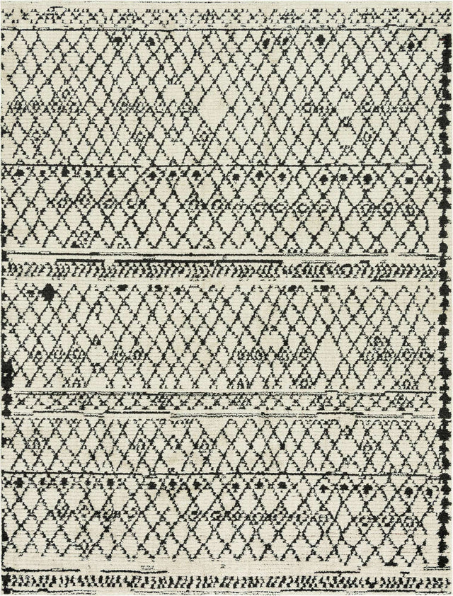 Ivory 9' x 12' 2 Morocco Rectangle Area Rug 100% Polyester Traditional Classic Carpet for Moroccan Inspired Interior Design Home Decor for Sale at Rug Engine