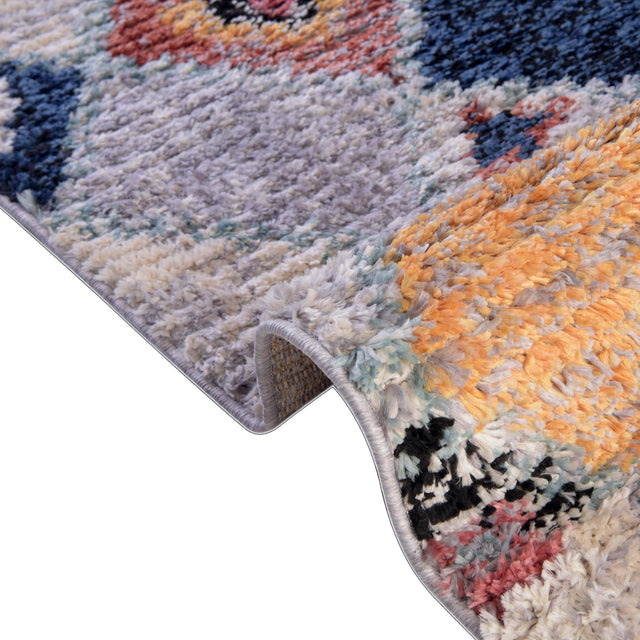 Multicolor 9' x 12' 2 Morocco Rectangle Area Rug 100% Polyester Traditional Classic Carpet for Moroccan Inspired Interior Design Home Decor for Sale at Rug Engine