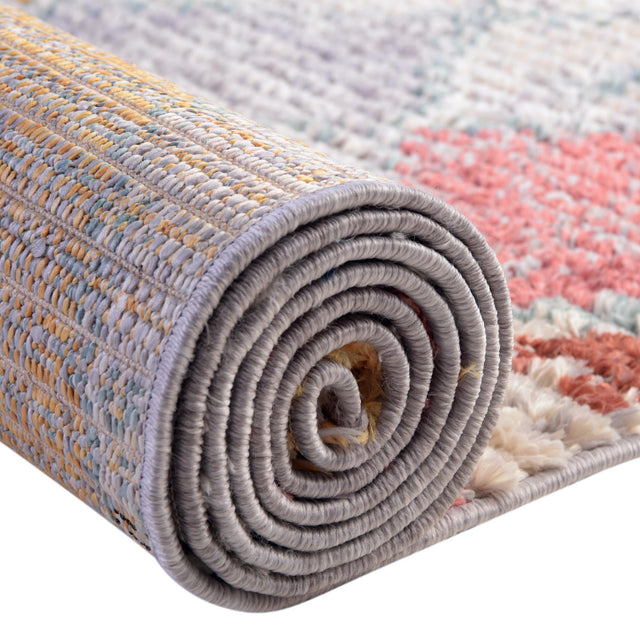Multicolor 5' 1 x 8' Morocco Rectangle Area Rug 100% Polyester Traditional Classic Carpet for Moroccan Inspired Interior Design Home Decor for Sale at Rug Engine
