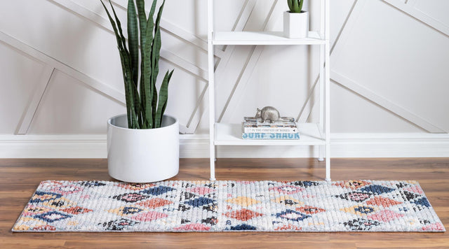 Multicolor 2' 2 x 6' 1 Morocco Runner Area Rug 100% Polyester Traditional Classic Carpet for Moroccan Inspired Interior Design Home Decor for Sale at Rug Engine
