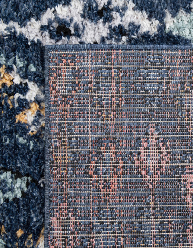 Navy Blue 5' 1 x 8' Morocco Rectangle Area Rug 100% Polyester Traditional Classic Carpet for Moroccan Inspired Interior Design Home Decor for Sale at Rug Engine