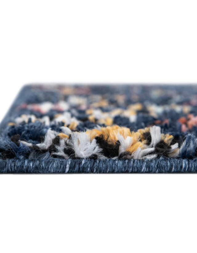Navy Blue 2' 2 x 6' 1 Morocco Runner Area Rug 100% Polyester Traditional Classic Carpet for Moroccan Inspired Interior Design Home Decor for Sale at Rug Engine