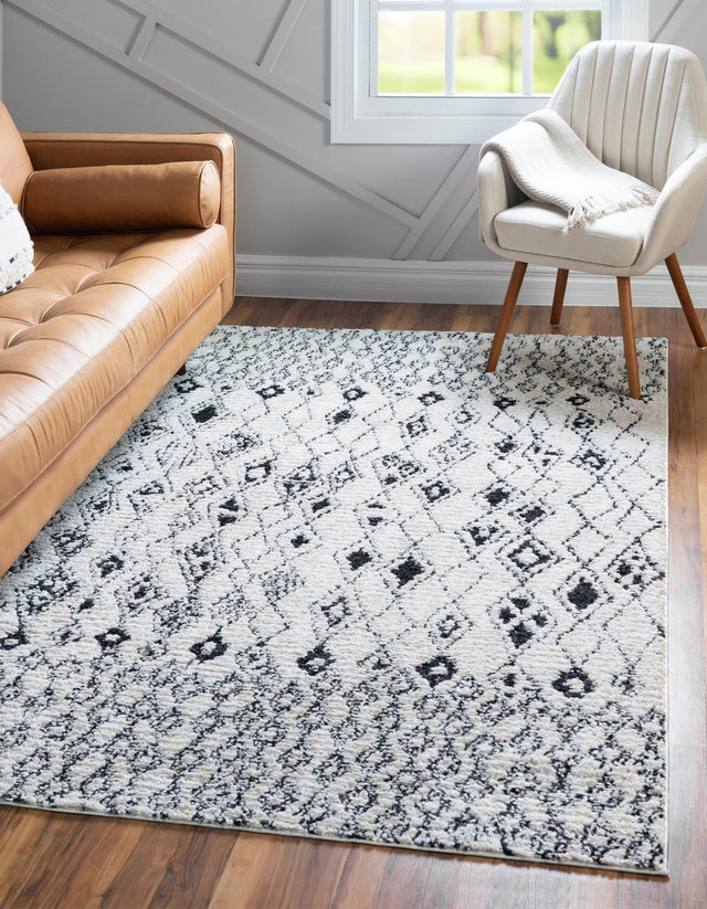 Ivory 2' 2 x 3' Morocco Rectangle Area Rug 100% Polyester Traditional Classic Carpet for Moroccan Inspired Interior Design Home Decor for Sale at Rug Engine