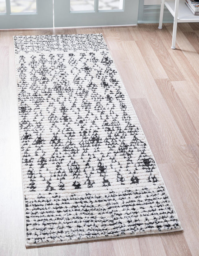 Ivory 2' 2 x 6' 1 Morocco Runner Area Rug 100% Polyester Traditional Classic Carpet for Moroccan Inspired Interior Design Home Decor for Sale at Rug Engine