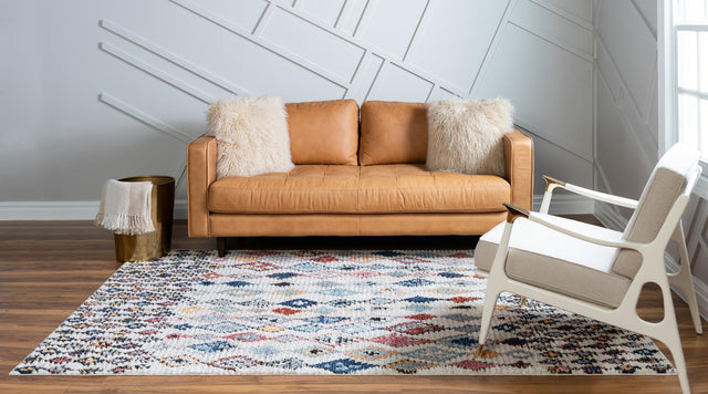 Multicolor 4' 1 x 6' 1 Morocco Rectangle Area Rug 100% Polyester Traditional Classic Carpet for Moroccan Inspired Interior Design Home Decor for Sale at Rug Engine