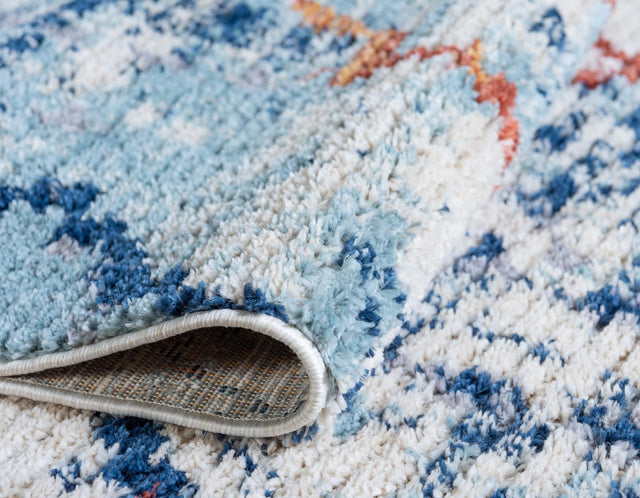 Light Blue 2' 7 x 10' Morocco Runner Area Rug 100% Polyester Traditional Classic Carpet for Moroccan Inspired Interior Design Home Decor for Sale at Rug Engine