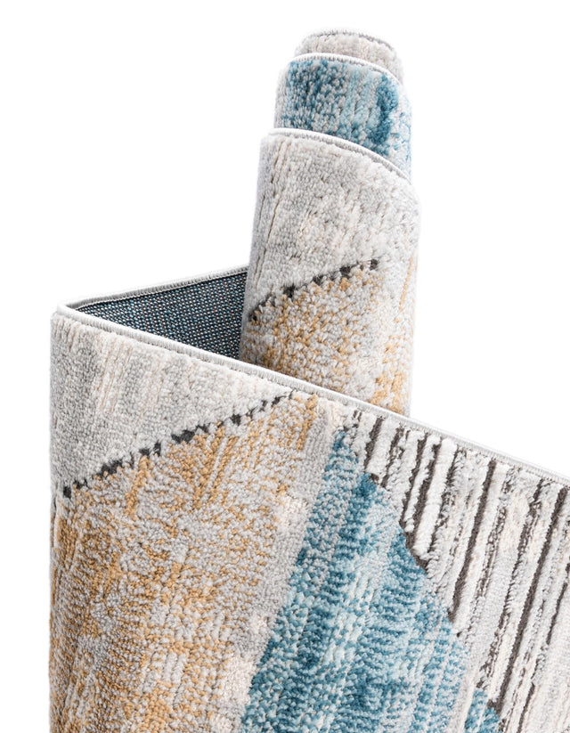 Blue 9' x 12' 2 Leipzig Rectangle Area Rug 75% Polypropylene & 25% Polyester Modern Contemporary Carpet for Kitchens, Bedroom, Living Room Home Decor for Sale at Rug Engine