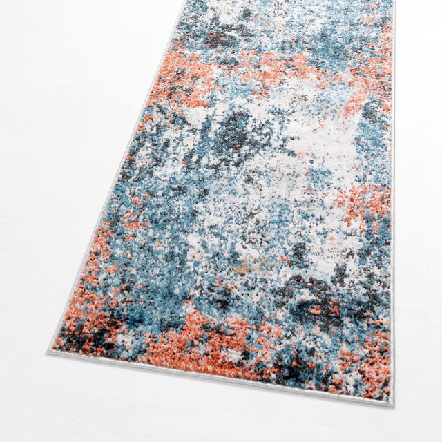 Multicolor 2' 7 x 10' Leipzig Runner Area Rug 75% Polypropylene & 25% Polyester Modern Contemporary Carpet for Kitchens, Bedroom, Living Room Home Decor for Sale at Rug Engine