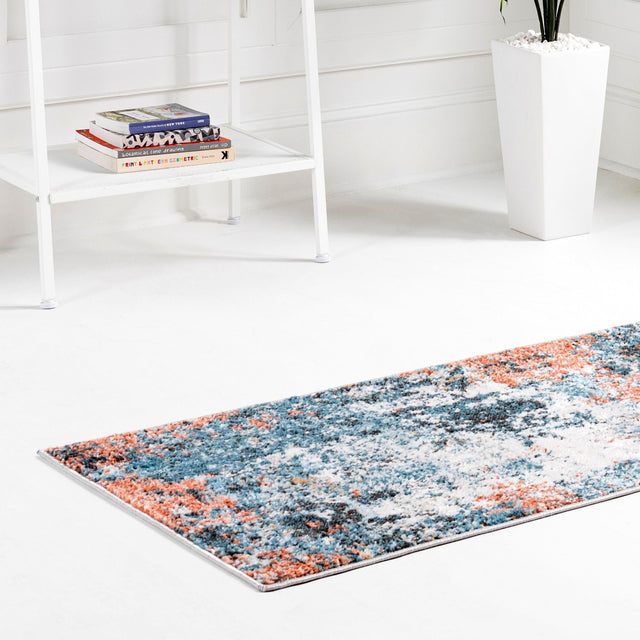 Multicolor 2' 2 x 6' 1 Leipzig Runner Area Rug 75% Polypropylene & 25% Polyester Modern Contemporary Carpet for Kitchens, Bedroom, Living Room Home Decor for Sale at Rug Engine