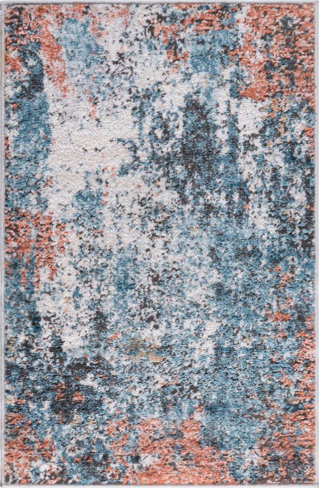 Multicolor 2' 2 x 3' 1 Leipzig Rectangle Area Rug 75% Polypropylene & 25% Polyester Modern Contemporary Carpet for Kitchens, Bedroom, Living Room Home Decor for Sale at Rug Engine