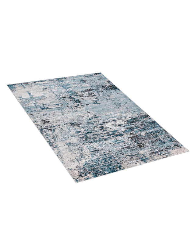 Blue 7' 1 x 10' Leipzig Rectangle Area Rug 75% Polypropylene & 25% Polyester Modern Contemporary Carpet for Kitchens, Bedroom, Living Room Home Decor for Sale at Rug Engine