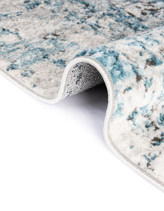 Blue 2' 7 x 13' Leipzig Runner Area Rug 75% Polypropylene & 25% Polyester Modern Contemporary Carpet for Kitchens, Bedroom, Living Room Home Decor for Sale at Rug Engine