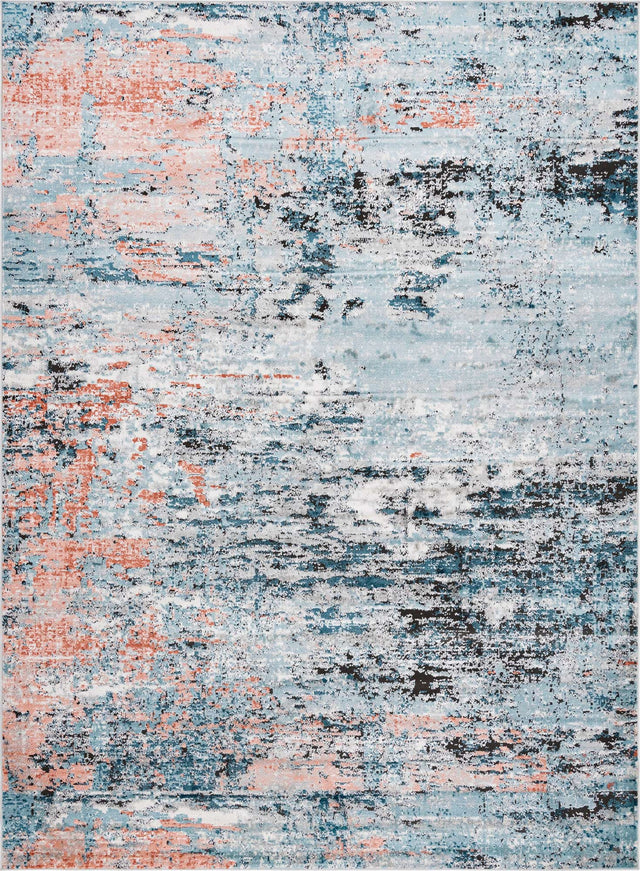 Multicolor 8' x 11' Leipzig Rectangle Area Rug 75% Polypropylene & 25% Polyester Modern Contemporary Carpet for Kitchens, Bedroom, Living Room Home Decor for Sale at Rug Engine