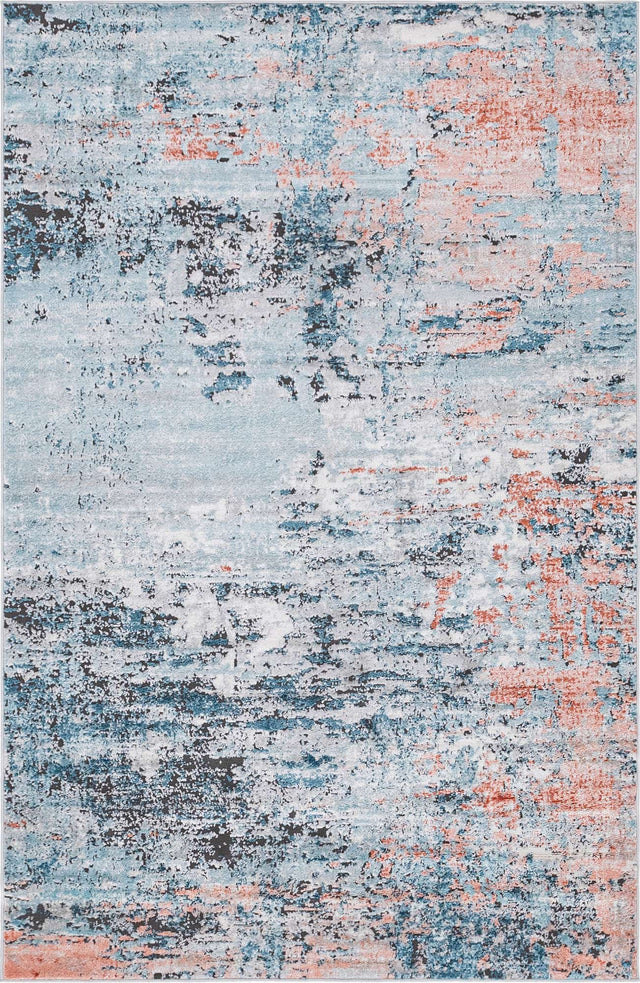 Multicolor 5' 1 x 8' Leipzig Rectangle Area Rug 75% Polypropylene & 25% Polyester Modern Contemporary Carpet for Kitchens, Bedroom, Living Room Home Decor for Sale at Rug Engine