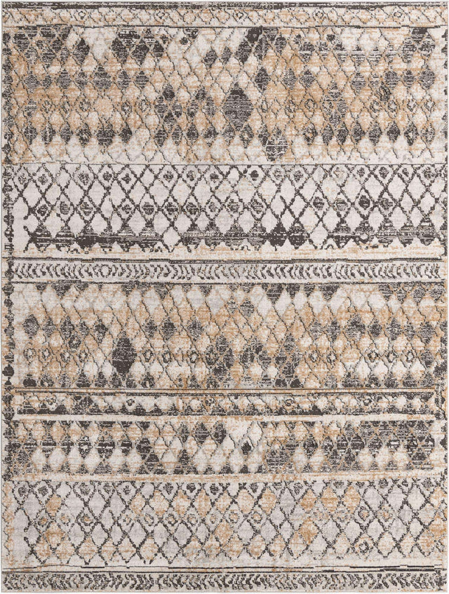 Beige 9' x 12' 2 Leipzig Rectangle Area Rug 75% Polypropylene & 25% Polyester Modern Contemporary Carpet for Kitchens, Bedroom, Living Room Home Decor for Sale at Rug Engine