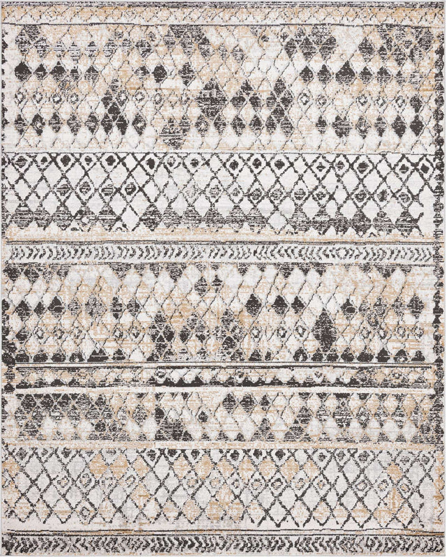 Beige 8' x 10' Leipzig Rectangle Area Rug 75% Polypropylene & 25% Polyester Modern Contemporary Carpet for Kitchens, Bedroom, Living Room Home Decor for Sale at Rug Engine