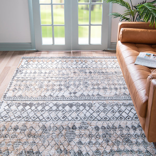 Beige 9' x 12' 2 Leipzig Rectangle Area Rug 75% Polypropylene & 25% Polyester Modern Contemporary Carpet for Kitchens, Bedroom, Living Room Home Decor for Sale at Rug Engine