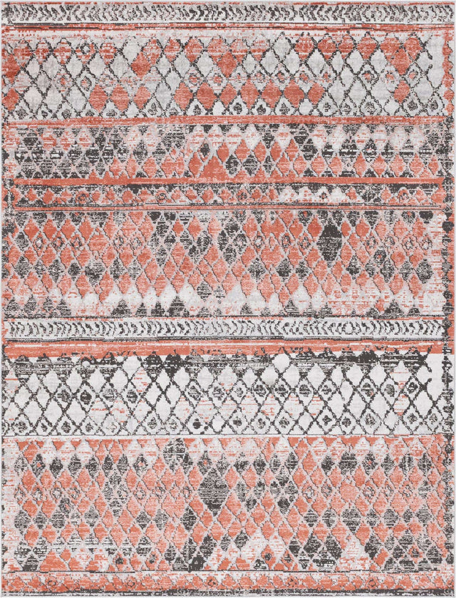 Salmon 9' x 12' 2 Leipzig Rectangle Area Rug 75% Polypropylene & 25% Polyester Modern Contemporary Carpet for Kitchens, Bedroom, Living Room Home Decor for Sale at Rug Engine