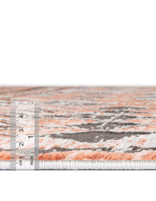 Salmon 7' 1 x 10' Leipzig Rectangle Area Rug 75% Polypropylene & 25% Polyester Modern Contemporary Carpet for Kitchens, Bedroom, Living Room Home Decor for Sale at Rug Engine