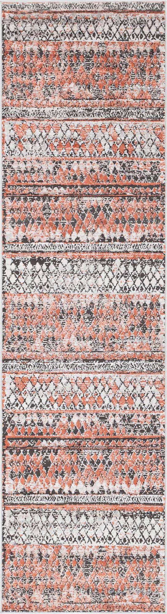 Salmon 2' 7 x 10' Leipzig Runner Area Rug 75% Polypropylene & 25% Polyester Modern Contemporary Carpet for Kitchens, Bedroom, Living Room Home Decor for Sale at Rug Engine