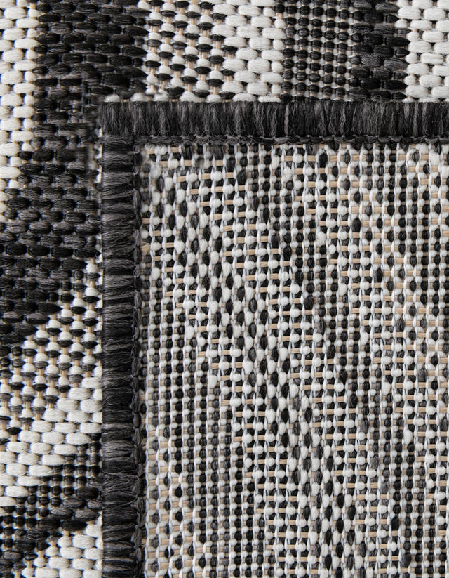 Charcoal 5' 3 x 8' Outdoor Modern Rectangle Area Rug Weather Resistant for Patio, Deck, Terrace, Balcony, Porch 100% Polypropylene Modern Outside Carpet for Sale at Rug Engine