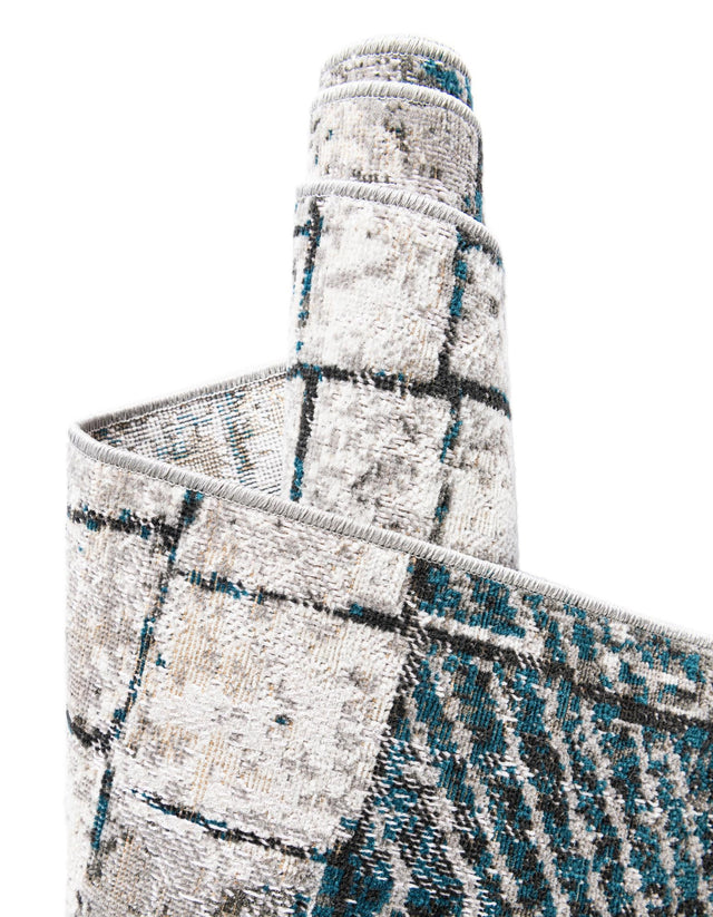 Gray Blue 7' 10 x 10' Valencia Rectangle Area Rug Modern Abstract Durable Carpet for Living Room, Dining, Office, Bedrooms, Dorm Rooms for Sale at Rug Engine