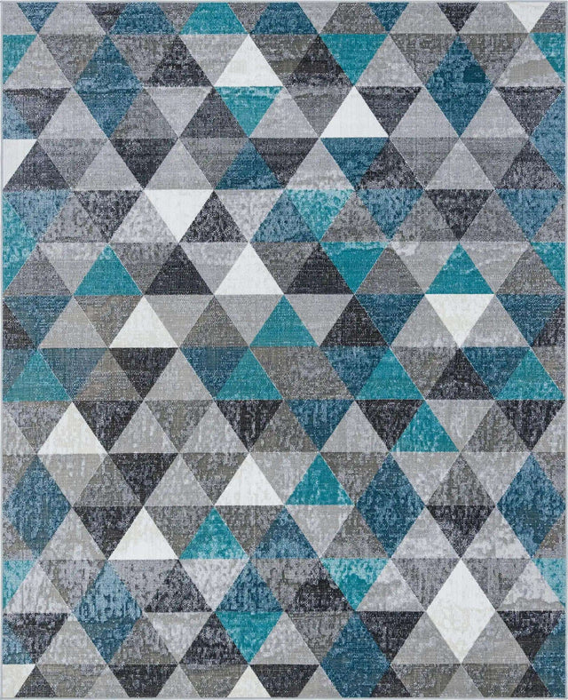 Gray 7' 10 x 10' Valencia Rectangle Area Rug Modern Abstract Durable Carpet for Living Room, Dining, Office, Bedrooms, Dorm Rooms for Sale at Rug Engine