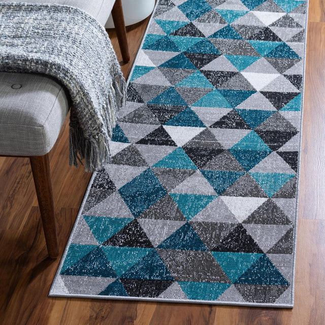 Gray 2' x 6' 1 Valencia Runner Area Rug Modern Abstract Durable Carpet for Living Room, Dining, Office, Bedrooms, Dorm Rooms for Sale at Rug Engine