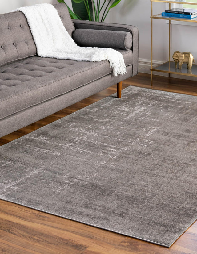 Gray 9' x 12' Valencia Rectangle Area Rug Modern Abstract Durable Carpet for Living Room, Dining, Office, Bedrooms, Dorm Rooms for Sale at Rug Engine