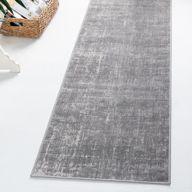 Gray 2' 7 x 10' Valencia Runner Area Rug Modern Abstract Durable Carpet for Living Room, Dining, Office, Bedrooms, Dorm Rooms for Sale at Rug Engine