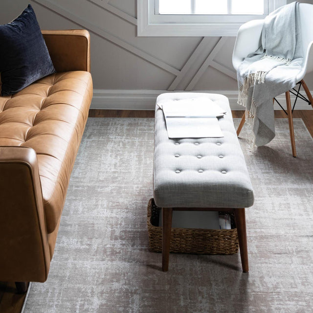 Ivory 9' x 12' Valencia Rectangle Area Rug Modern Abstract Durable Carpet for Living Room, Dining, Office, Bedrooms, Dorm Rooms for Sale at Rug Engine