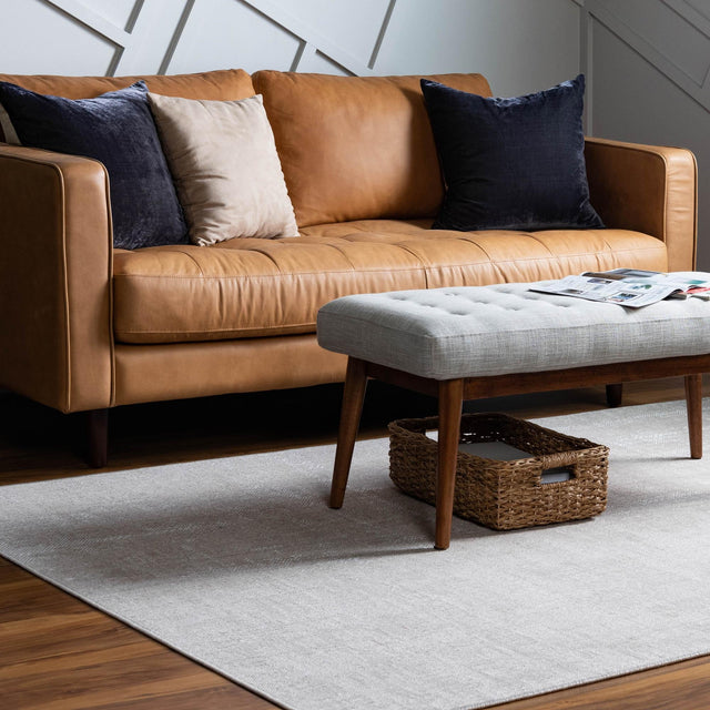 Ivory 9' x 12' Valencia Rectangle Area Rug Modern Abstract Durable Carpet for Living Room, Dining, Office, Bedrooms, Dorm Rooms for Sale at Rug Engine