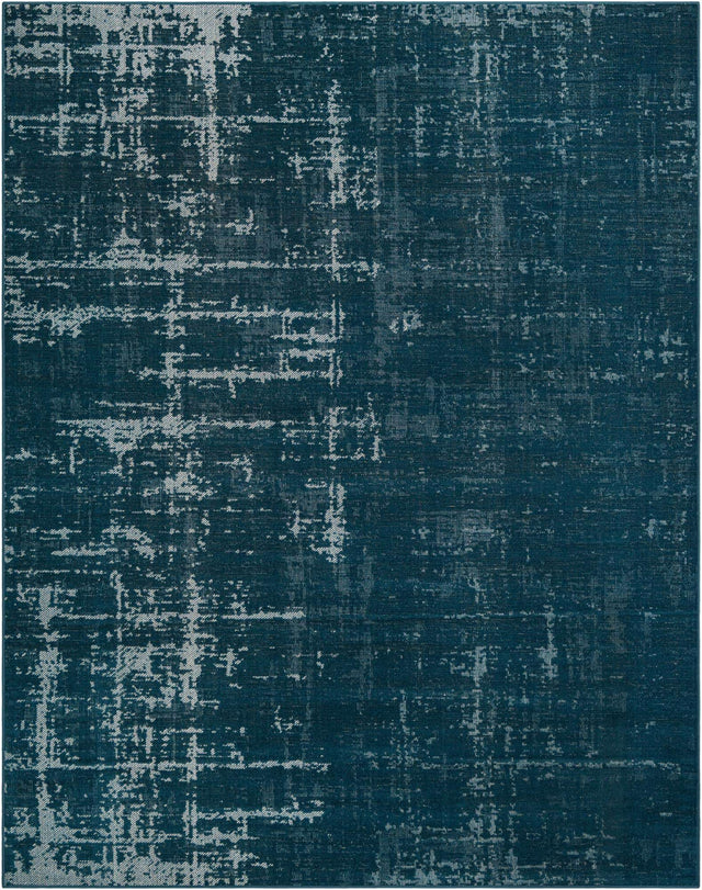 Blue 7' 10 x 10' Valencia Rectangle Area Rug Modern Abstract Durable Carpet for Living Room, Dining, Office, Bedrooms, Dorm Rooms for Sale at Rug Engine