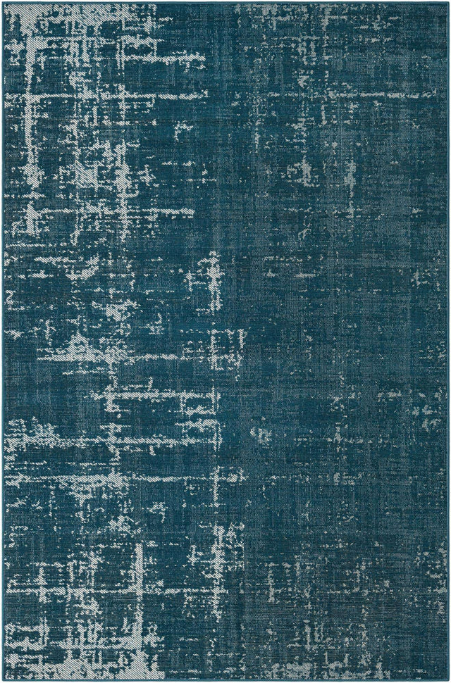 Blue 5' 3 x 8' Valencia Rectangle Area Rug Modern Abstract Durable Carpet for Living Room, Dining, Office, Bedrooms, Dorm Rooms for Sale at Rug Engine