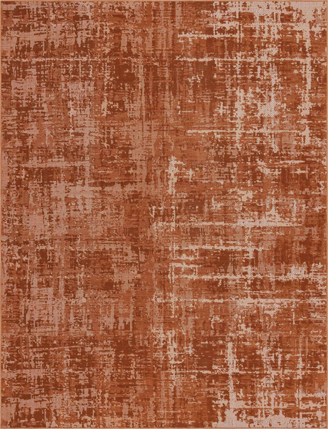 Orange 9' x 12' Valencia Rectangle Area Rug Modern Abstract Durable Carpet for Living Room, Dining, Office, Bedrooms, Dorm Rooms for Sale at Rug Engine