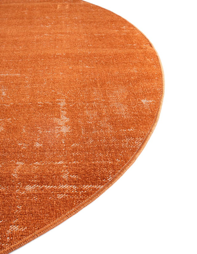 Orange 5' 3 x 5' 3 Valencia Round Area Rug Modern Abstract Durable Carpet for Living Room, Dining, Office, Bedrooms, Dorm Rooms for Sale at Rug Engine