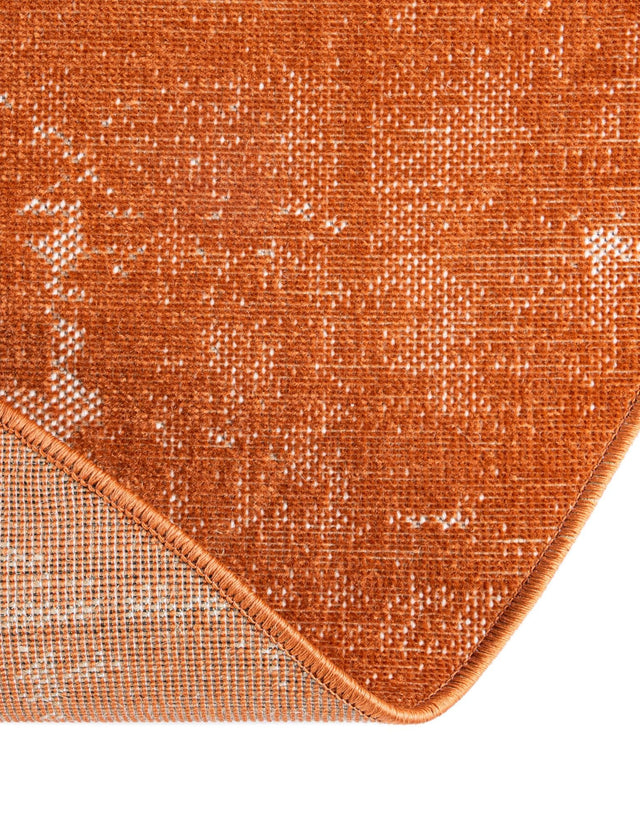 Orange 5' 3 x 5' 3 Valencia Round Area Rug Modern Abstract Durable Carpet for Living Room, Dining, Office, Bedrooms, Dorm Rooms for Sale at Rug Engine