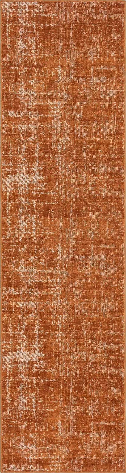 Orange 2' 7 x 10' Valencia Runner Area Rug Modern Abstract Durable Carpet for Living Room, Dining, Office, Bedrooms, Dorm Rooms for Sale at Rug Engine
