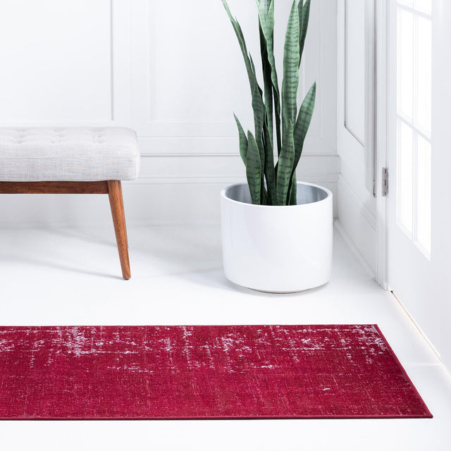 Red 2' x 6' 1 Valencia Runner Area Rug Modern Abstract Durable Carpet for Living Room, Dining, Office, Bedrooms, Dorm Rooms for Sale at Rug Engine