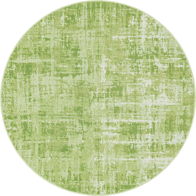 Green 5' 3 x 5' 3 Valencia Round Area Rug Modern Abstract Durable Carpet for Living Room, Dining, Office, Bedrooms, Dorm Rooms for Sale at Rug Engine
